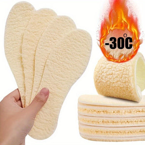 4pcs Self-Heating Fleece Insoles for Men & Women - Ultimate Warmth & Comfort, Perfect for Winter Sports & Outdoor Activities