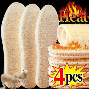 4pcs Self-Heating Fleece Insoles for Men & Women - Ultimate Warmth & Comfort, Perfect for Winter Sports & Outdoor Activities