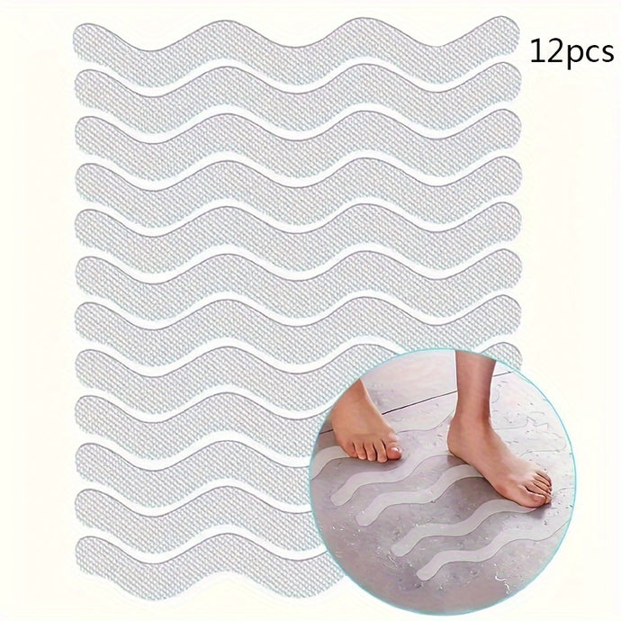 Geometric Pattern Non-Slip Bathroom Stickers - Durable, Easy Apply Safety Tape for Shower & Bathtub