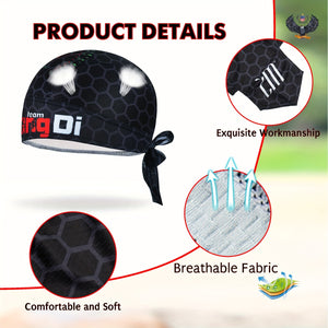 Code Table Cycling Headscarf, UV Protection Sports Cycling Pirate Beanie, Breathable And Sweat Absorption, Quick-Drying Sports Cap, Professional