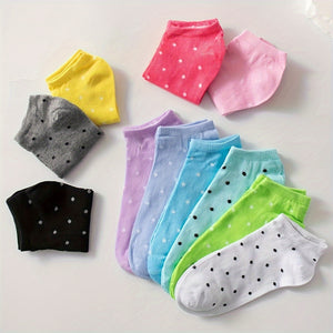 20/40/60 Pairs Candy Color Socks, Casual & Breathable Low Cut Ankle Socks, Women's Stockings & Hosiery