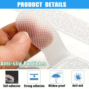 Geometric Pattern Non-Slip Bathroom Stickers - Durable, Easy Apply Safety Tape for Shower & Bathtub