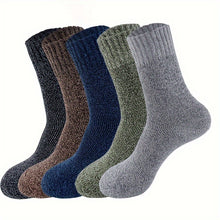 Charger l&#39;image dans la galerie, 5 Pairs of New Autumn and Winter Mid-Calf Socks for Men and Women, Thickened and Warm, Mid-Calf Trendy Sports Socks
