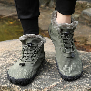 Women Men Winter Booties High-Top Barefoot Trekking Mountain Boots Anti-Skid Hiking Sneakers Outdoor Wear-Resistant Snow Boots