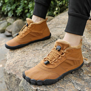 Women Men Winter Booties High-Top Barefoot Trekking Mountain Boots Anti-Skid Hiking Sneakers Outdoor Wear-Resistant Snow Boots