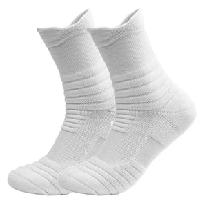 Cotton Sock for Men Sport Breathable Soft Letter Fashion Sneakers High Elastic Middle Tube Stocking Towel Sox Summer Running