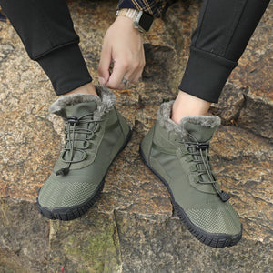 Women Men Winter Booties High-Top Barefoot Trekking Mountain Boots Anti-Skid Hiking Sneakers Outdoor Wear-Resistant Snow Boots