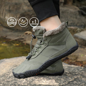 Women Men Winter Booties High-Top Barefoot Trekking Mountain Boots Anti-Skid Hiking Sneakers Outdoor Wear-Resistant Snow Boots