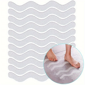 Geometric Pattern Non-Slip Bathroom Stickers - Durable, Easy Apply Safety Tape for Shower & Bathtub