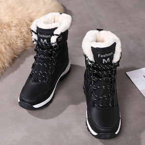 Women's Winter Snow Boots - Warm, Windproof High-Top Hiking Shoes with Cozy Lining and Non-Slip Sole, Winter, Women's Snow Boots, Insulated, Hiking Boots