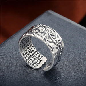 Bague de lotus en argent